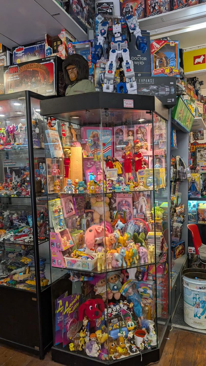 Star Wars, Barbie, My Little Pony and dolls cabinet